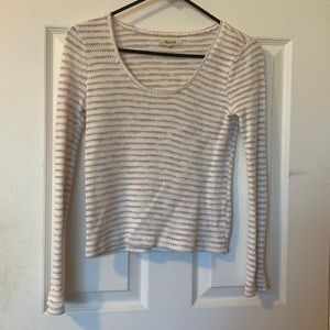 Madewell, long sleeve, scoop, neck, striped, sweater